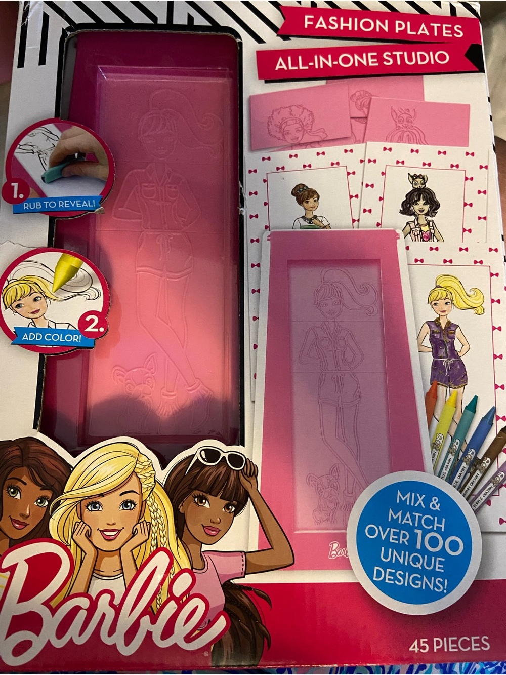 Barbie Pink Fashion Plates All-in-One Studio Playset